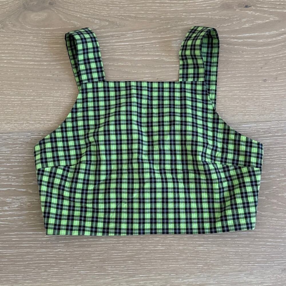 The Ragged Priest Crop Top Checks Monsoon Size Estimated XS Green